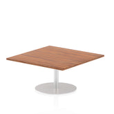 Dynamic Italia 1000mm Poseur Square Table Walnut Top 475mm High Leg ITL0347 DD